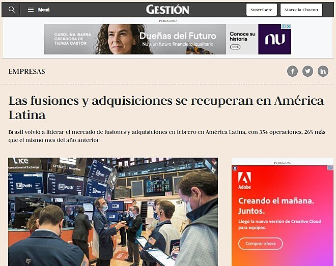 Las fusiones y adquisiciones se recuperan en Amrica Latina